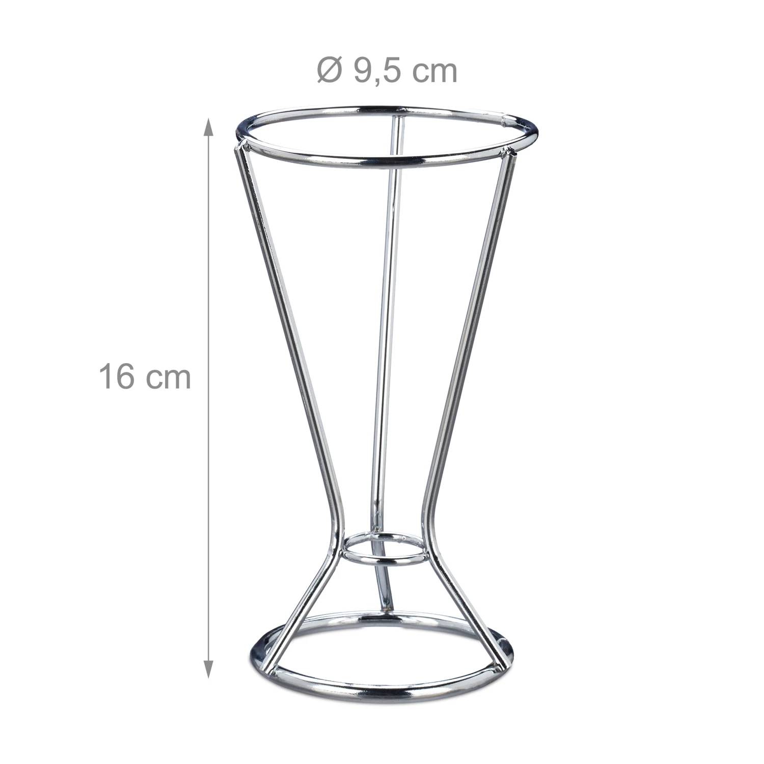 2x Pommeshalter In Silber 4 2x Pommeshalter In Silber – Bild 4