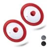 2x Topfdeckel In Rot - Ø22-26 Cm