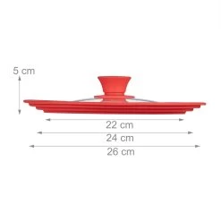 2x Topfdeckel In Rot - Ø22-26 Cm 9 2x Topfdeckel In Rot - Ø22-26 Cm -Typhoon Store relaxdays 2x topfdeckel in rot o22 26 cm 3