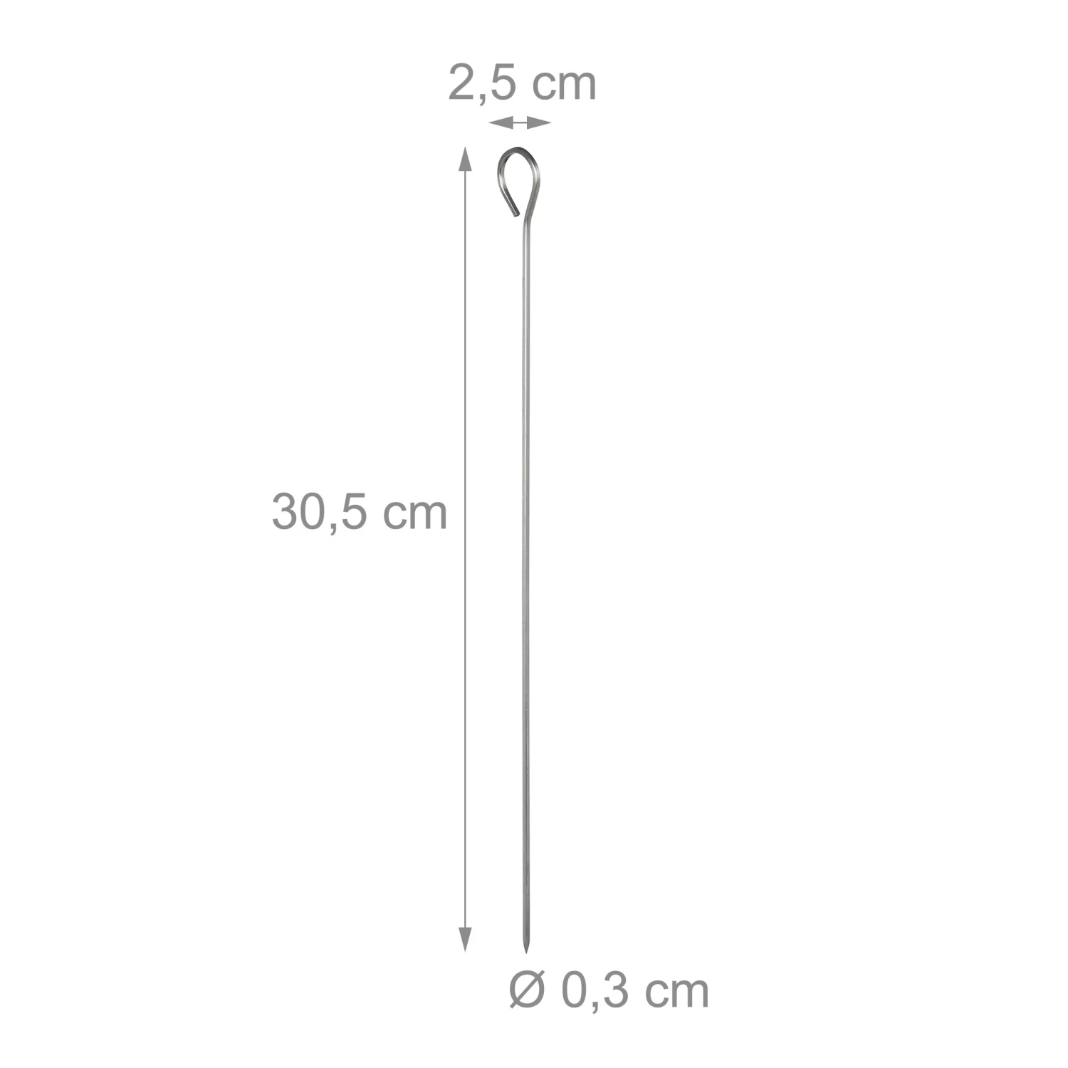 30x Schaschlikspieße In Silber 2 30x Schaschlikspieße In Silber – Bild 2