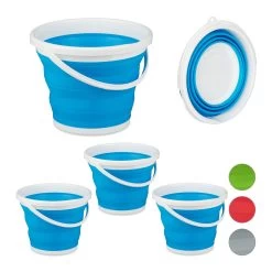 4x Falteimer In Blau - 10 L