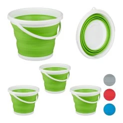 4x Falteimer In Grün - 10 L