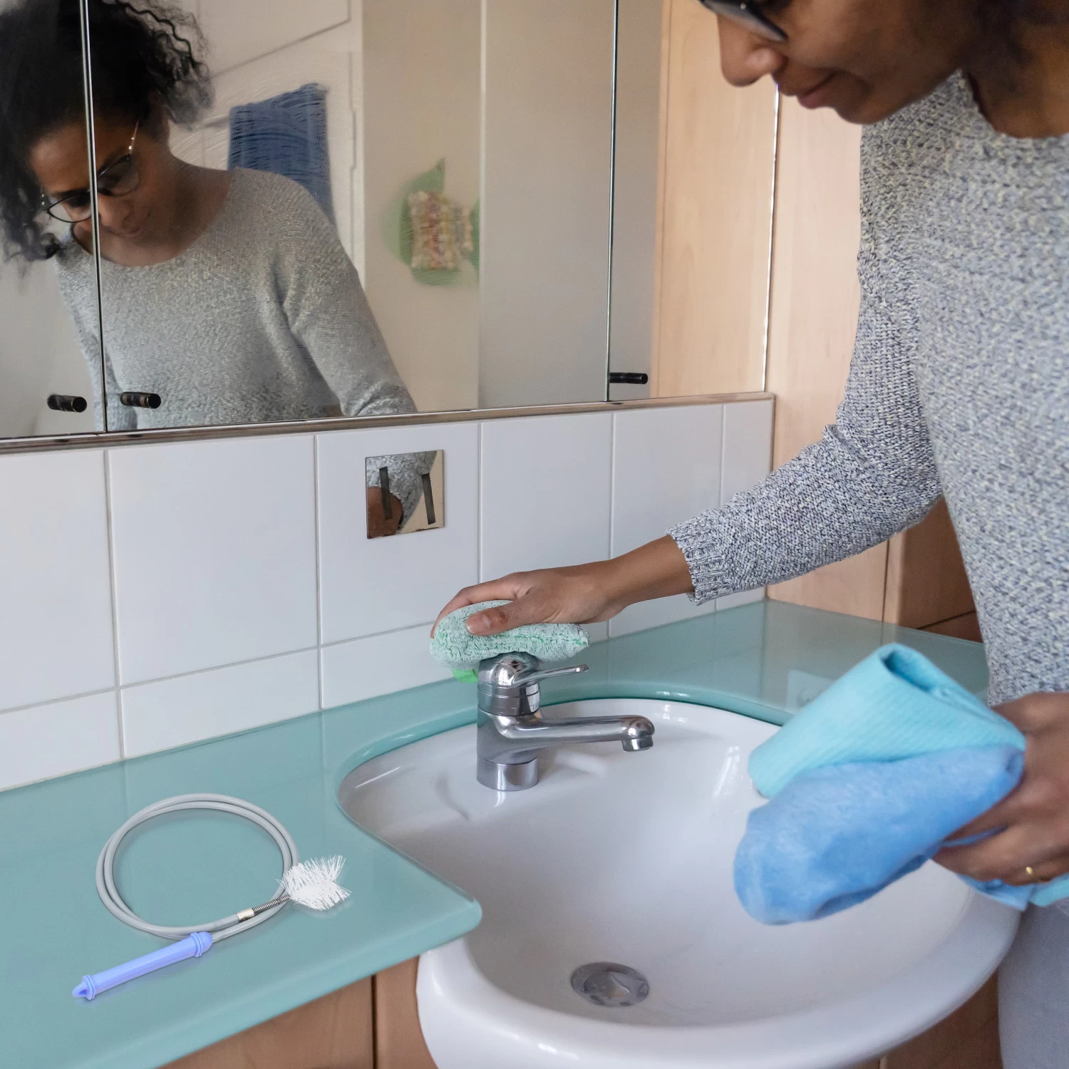 4x Rohrreinigungsbürste In Grau 2 4x Rohrreinigungsbürste In Grau – Bild 2