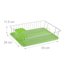 Abtropfgestell In Grün - (B)43 X (H)11,5 X (T)34 Cm -Typhoon Store relaxdays abtropfgestell in grun b 43 x h 11 5 x t 34 cm 3