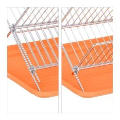 Abtropfgestell In Silber/ Orange -Typhoon Store relaxdays abtropfgestell in silber orange 5