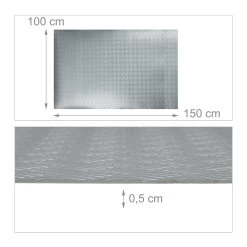 Bodenschutzmatte In Silber - (B)150 X (T)100 -Typhoon Store relaxdays bodenschutzmatte in silber b 150 x t 100 3