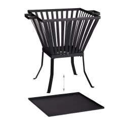 Feuerkorb In Schwarz - (B)56,5 X (H)56 X (T)45 Cm -Typhoon Store relaxdays feuerkorb in schwarz b 56 5 x h 56 x t 45 cm 5