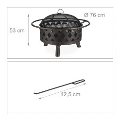 Feuerschale In Bronze - (H)53 X Ø 76 Cm -Typhoon Store relaxdays feuerschale in bronze h 53 x o 76 cm 3