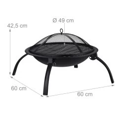 Feuerschale In Schwarz Ø 56,5 Cm -Typhoon Store relaxdays feuerschale in schwarz o 56 5 cm 3