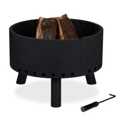 Feuerschale in Schwarz - Ø 58,5 Cm -Typhoon Store relaxdays feuerschale in schwarz o 58 5 cm 7