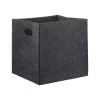 Filzkorb In Anthrazit - (B)30 X (H)30 X (T)30 Cm