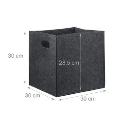 Filzkorb In Anthrazit - (B)30 X (H)30 X (T)30 Cm -Typhoon Store relaxdays filzkorb in anthrazit b 30 x h 30 x t 30 cm 3