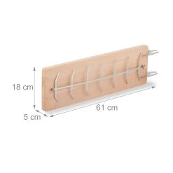 Flammlachsbrett In Natur/ Silber - (B)18 X (H)61,5 X (T)5 Cm -Typhoon Store relaxdays flammlachsbrett in natur silber b 18 x h 61 5 x t 5 cm 3