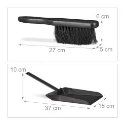 Kehrgarnitur In Schwarz -Typhoon Store relaxdays kehrgarnitur in schwarz 3