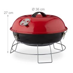 Kugelgrill In Rot - Ø 36 Cm 10 Kugelgrill In Rot - Ø 36 Cm -Typhoon Store relaxdays kugelgrill in rot o 36 cm 3