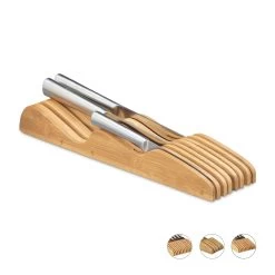 Messerblock In Natur - (B)9,5 X (H)5 X (T) 40 Cm