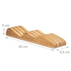 Messerblock In Natur - (B)9,5 X (H)5 X (T) 40 Cm -Typhoon Store relaxdays messerblock in natur b 9 5 x h 5 x t 40 cm 3