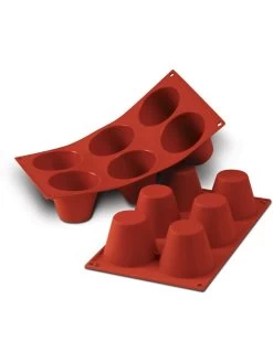 Silikomart Silikon-Muffinform In Rot - (B)33,5 X (T)18 Cm