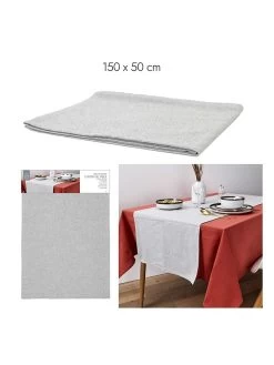 Tischläufer In Grau - (L)150 X (B)50 Cm -Typhoon Store the home deco factory tischlaufer in grau l 150 x b 50 cm 3