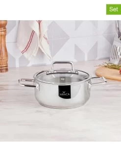 2tlg. Set: Kochtopf In Silber - 2 L