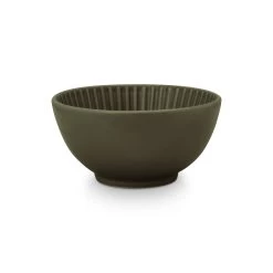 VTwonen Geschirr "Set/4 Bowls On Foot Relievo Dark Green" In Grün - 15.5cm -Typhoon Store vtwonen geschirr set 4 bowls on foot relievo dark green in grun 15 5cm 2