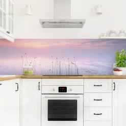 Küchenrückwand - Idylle Am See In Schwarz-Weiß -Typhoon Store wallart kuchenruckwand idylle am see in schwarz weiss 2