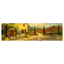 Küchenrückwand - Italienische Landschaft - Toskana In Gelb -Typhoon Store wallart kuchenruckwand italienische landschaft toskana in gelb 6