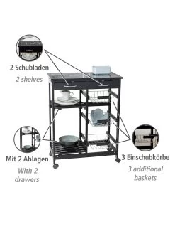 Wenko Küchenwagen Bon Appetit In Schwarz -Typhoon Store wenko kuchenwagen bon appetit in schwarz 10