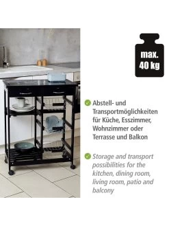 Wenko Küchenwagen Bon Appetit In Schwarz -Typhoon Store wenko kuchenwagen bon appetit in schwarz 12