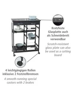 Wenko Küchenwagen Bon Appetit In Schwarz -Typhoon Store wenko kuchenwagen bon appetit in schwarz 2
