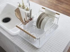 Yamazaki Geschirr-Abtropfgestelll Tosca 47x20x33cm In Weiß -Typhoon Store yamazaki geschirr abtropfgestelll tosca 47x20x33cm in weiss 2