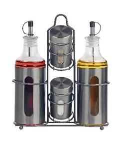 4tlg. Gewürzbehälter In Grau